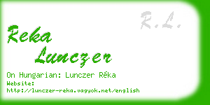 reka lunczer business card