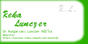 reka lunczer business card
